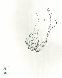 Foot showing break