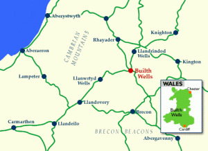 Builth 6 wells wales_map