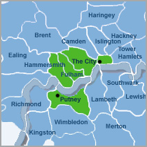 Putney 5 location map