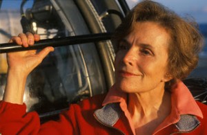 Dr. Sylvia Earle next to the Deep Rover sub.