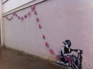 UK flags mural