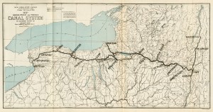 Map showing Present and Proposed Canal System